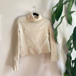 Reformation cropped alpaca cream turtleneck XS/S